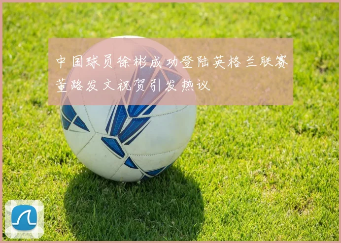 中国球员徐彬成功登陆英格兰联赛董路发文祝贺引发热议